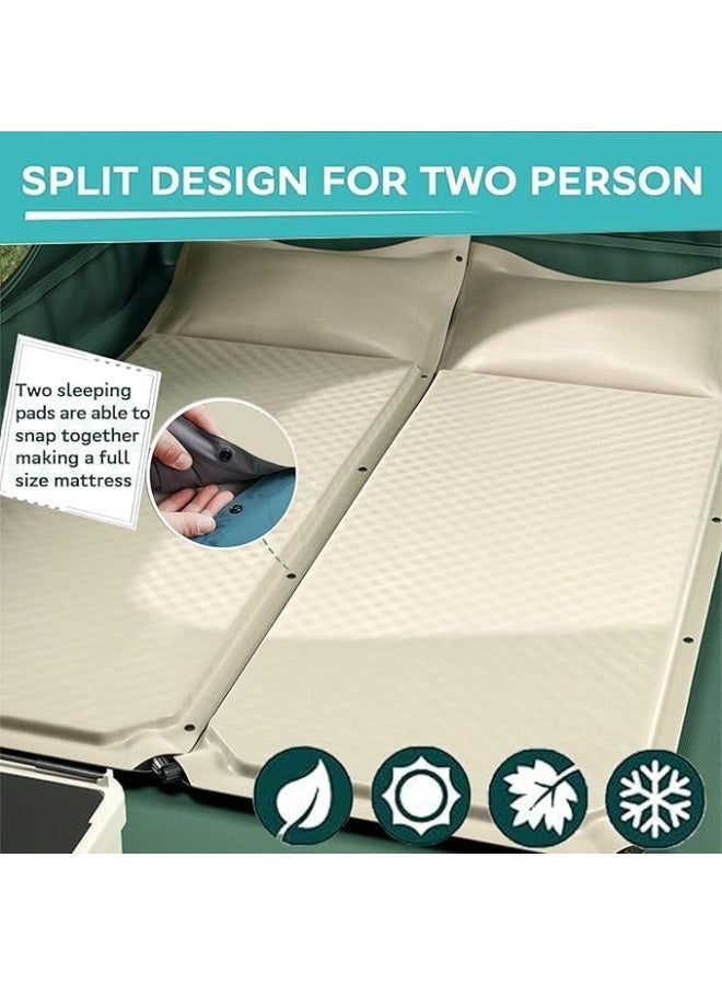 Self Inflating Sleeping Pad for Camping Camping Pad Lightweight Inflatable Camping Mattress Pad Insulated Foam Sleeping Mat for Backpacking Tent Hammock (Double Sleeping Mat) - Image 4
