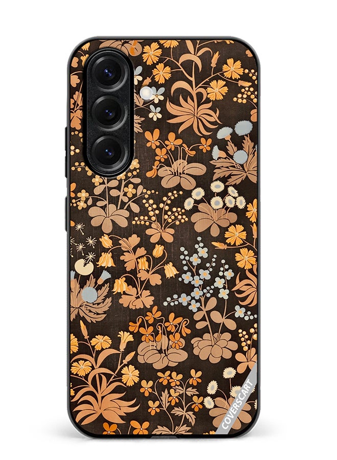 VR CREATIVE Protective Case Cover For Samsung Galaxy S25 Brownie Flower Design Multicolour