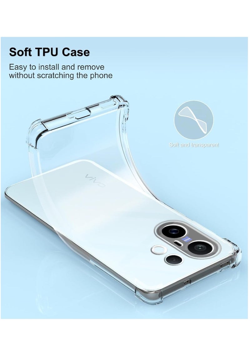 Clear Case Compatible with VIVO X200 FE, TPU Slim Case Cover, Air Cushion [Not Easy to Yellow] Shockproof Phone Case - Image 2