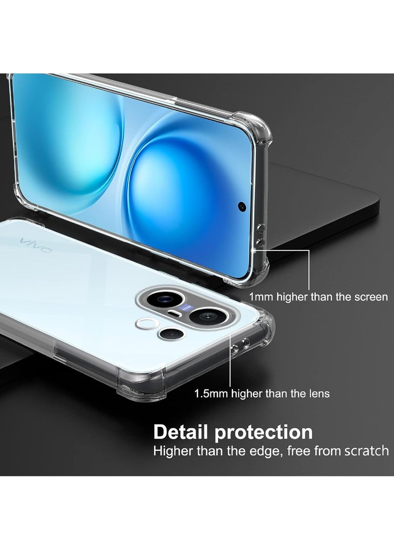 Clear Case Compatible with VIVO X200 FE, TPU Slim Case Cover, Air Cushion [Not Easy to Yellow] Shockproof Phone Case - Image 4