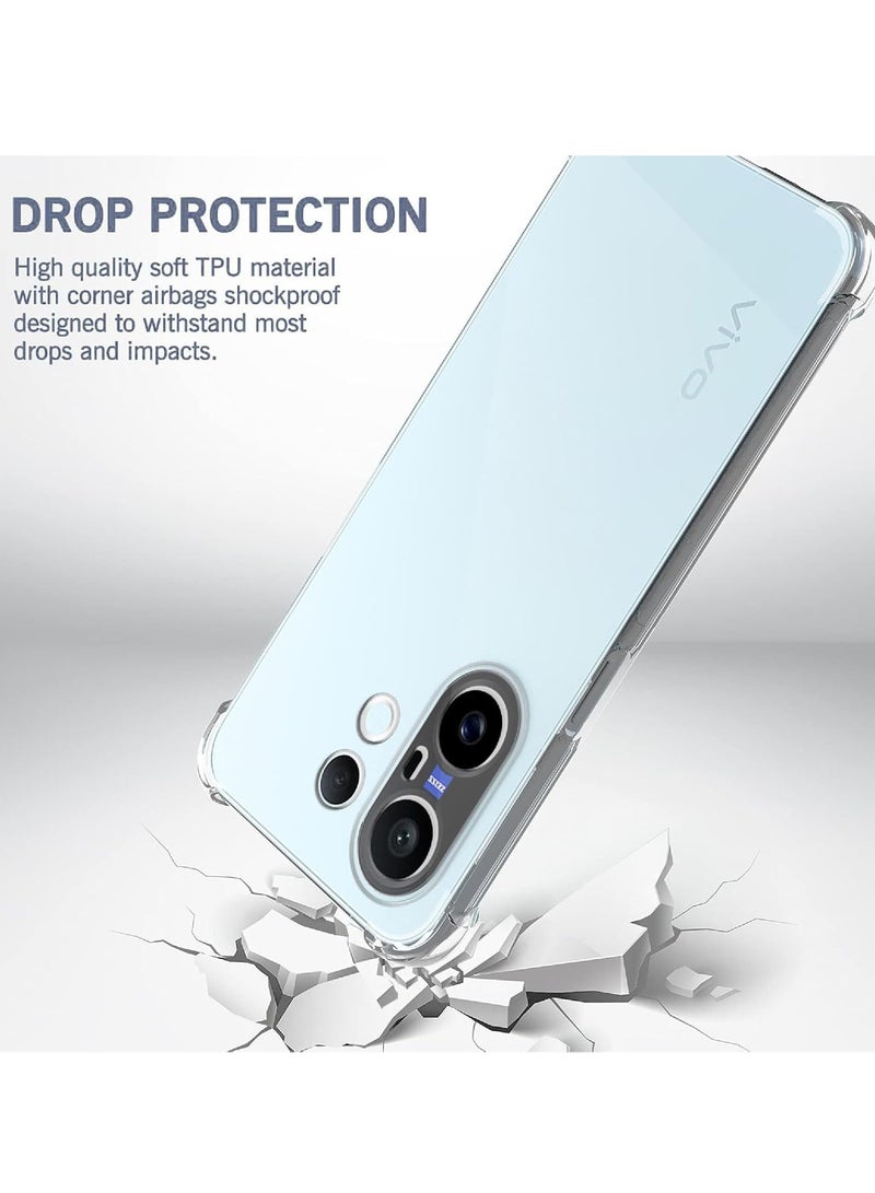 Clear Case Compatible with VIVO X200 FE, TPU Slim Case Cover, Air Cushion [Not Easy to Yellow] Shockproof Phone Case - Image 3