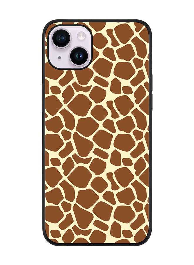 Stylizedd Rugged Black edge case for Apple iPhone 14 Slim fit Soft Case Flexible Rubber Edges Anti Drop TPU Gel Thin Cover - Somali Giraffe Skin Print - Image 1