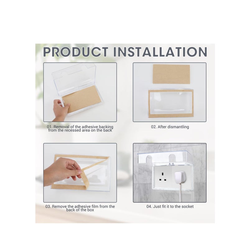 SOLARAE Socket Cover Box, Childproof Electrical Outlet Protector, Waterproof Plug & Light Switch Guard, Baby Proofing Safety for Home Security, 86-Type Double-Position Socket Cover - Image 5