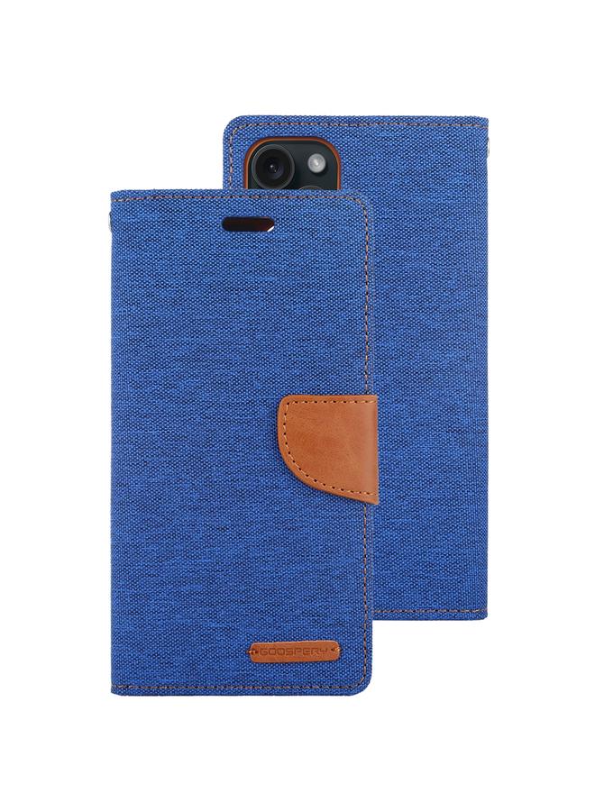 GOOSPERY Case For iPhone 15 Pro Max CANVAS DIARY Fabric Texture Flip Leather Phone Case  - Image 2