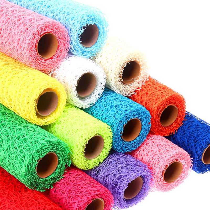 2pcs Kindergarten DIY roll Bright Color Jacquard Net Handmade Net Yarn Charm Door Curtain Background Layout Mesh Pendant Flower Packaging Craft ( ) - Image 5