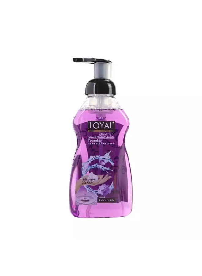 loyal غسول يدين وجسم رغوي مخلص، لغز أرجواني - 500 مل - Image 1