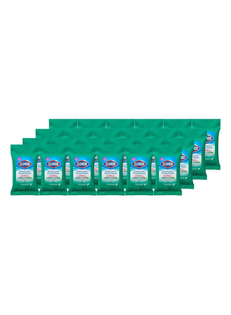 Clorox Disinfecting On The Go Travel Wipes, Fresh Scent, 9 Count, Pack of 24 (Package May Vary)