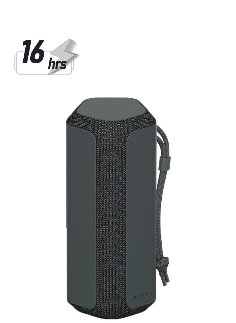 Sony SRS XE200 X Series Wireless Ultra Portable Bluetooth Speaker, IP67 Waterproof, Dustproof And Shockproof With 16 Hour Battery And Easy To Carry Strap, SRSXE200/B Black - Image 1