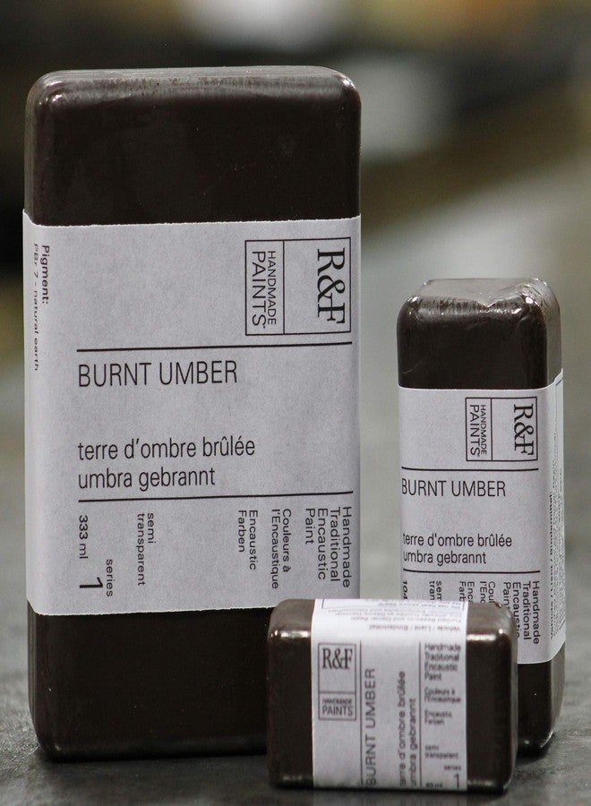 R&F Artist Encaustic Paint, Burnt Umber, 104 ml - Image 3