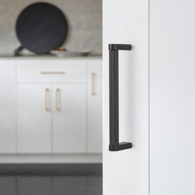 BUKOBYHE 10 Pack 5 Inch Matte Black Kitchen Cabinet Handles Knurled Cabinet Pulls Black Drawer Pulls Kitchen Hardware - Image 3