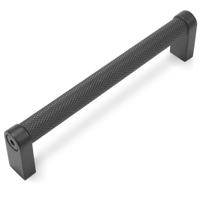 BUKOBYHE 10 Pack 5 Inch Matte Black Kitchen Cabinet Handles Knurled Cabinet Pulls Black Drawer Pulls Kitchen Hardware - Image 1