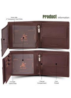 HORNBULL HORNBULL Vegas Brown RFID Blocking Leather Wallet for Men | Wallets Men Leather | Mens Wallet  - Image 4