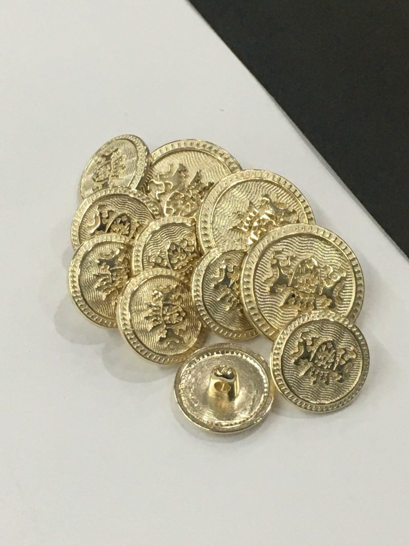 Karan Tuhafiye Karan Haberdashery Blazer Jacket Button Matte Gold - Image 2