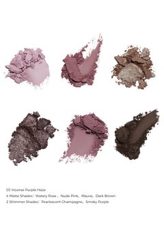 Flower Knows Butterfly Cloud Collar Embossed Six-Color Makeup Palette For Matte And Shimmer Finish - 03 Incense Purple Haze  - Image 2