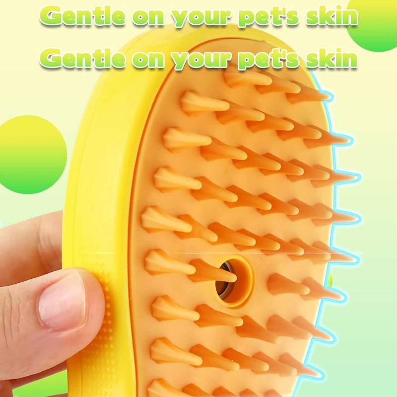 OneNine Steamy Cat Brush, 3 in 1 Multifunctional Spray Cat Grooming Brush for Shedding, Self Cleaning Pet Grooming Tool for Long and Short Hair Dogs and Cats to Remove Tangled and Loose Hair - Image 5