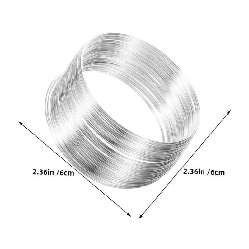 Memory Wire For Jewelry Making 4 Rolls Gold Silver Colors 100 Loops Each - Image 3