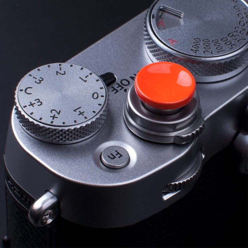 VKO Orange Metal Soft Shutter Release Button,Delicate Camera Shutter Button 11mm Concave 10mm Convex Surface(2 Pack) - Image 3