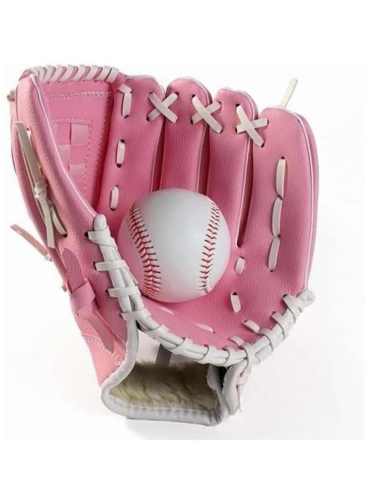 General Kids 10.5 inch Premium Leather Baseball Glove with one Free Baseball - Ideal for Youth and Softball - Baseball Mitts 