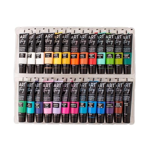 itsy-bitsy Itsy Bitsy Multi Style Acrylic Paint Set 52 Colors x 15ml Each Box | Premium Artist Paints for Canvas Wood Fabric Glass | Non-Toxic Water-Based Colors for Beginners Students & Professionals - Image 4