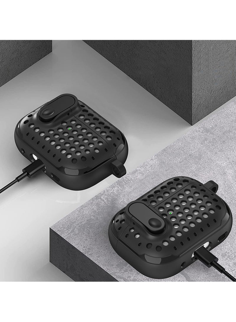 حافظة واقية بيضاء من الجيل الثاني من سماعات Airpods Pro، حافظة واقية ناعمة مضادة للسقوط، علبة سماعات أذن واقية على شكل ثقب، حافظة سماعات أذن بلوتوث - Image 3