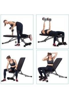 Cool Baby Style COOLBABY Weight Bench Press, Strength Training Adjustable Workout Benches for Full Body, Gym Benches for Incline Decline Exercise  - Image 2