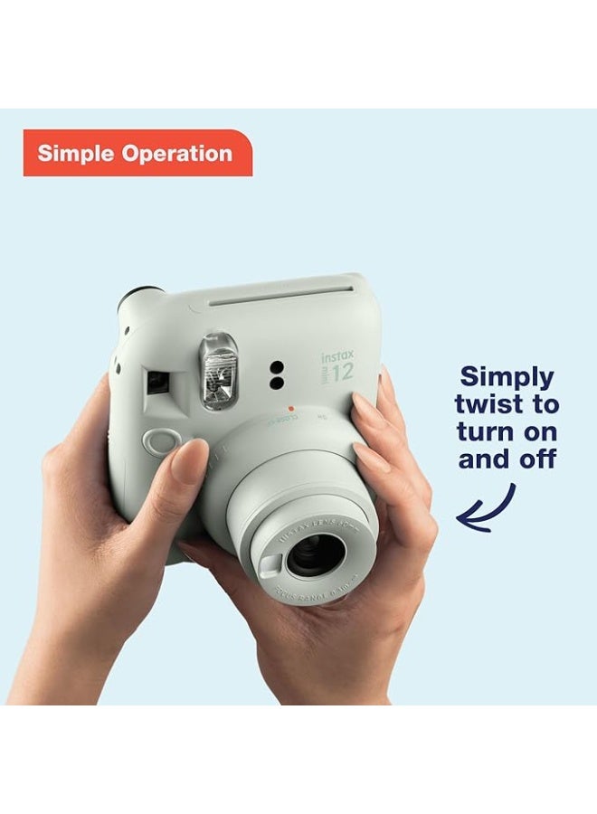 Instax Mini 12 Instant Camera – Mint Green | Instant Film Camera with Auto Exposure, Close-Up Mode & Built-In Flash - Image 2