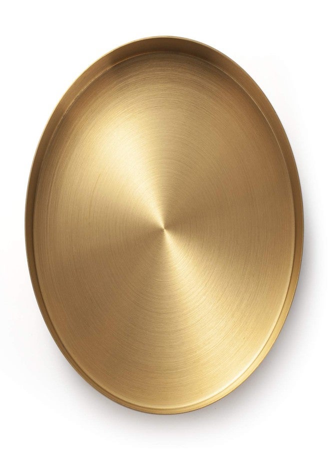 IVAILEX Round Gold Tray Stainless Steel Jewelry, Make up, Candle Plate Decorative Tray (5.5 inches) - Image 2