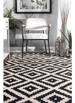 ZARA CARPETS; 'can change the floor ZARA CARPETS can change the floor Hand Made Modern Design With Usa Exported Collection Rectangular Carpets For Living Room Size 4 Feet By 6 Feet 4 6 Feet White Black  - Image 4