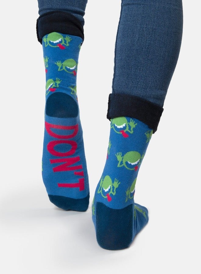 Out of Print Unisex The Hitchhiker's Guide the the Galaxy Socks Large Blue - Image 3