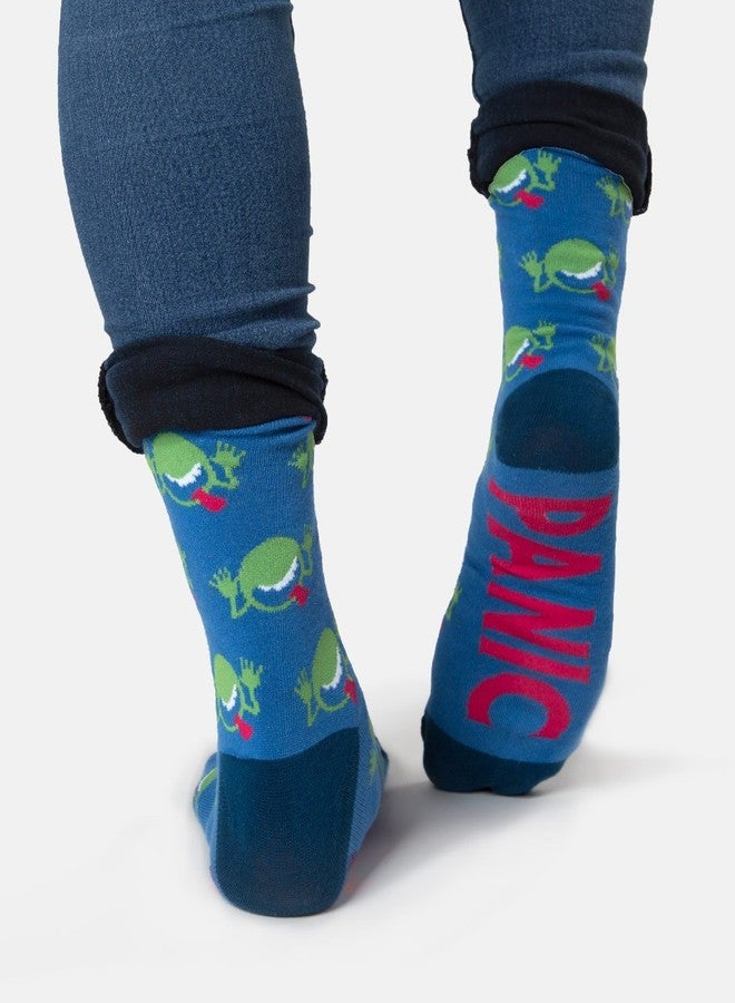 Out of Print Unisex The Hitchhiker's Guide the the Galaxy Socks Large Blue - Image 4