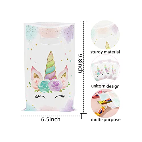DaiUni 30 PCS Unicorns Goodie Bags Party Favor Bags with Handles for Kids Birthday - Image 2