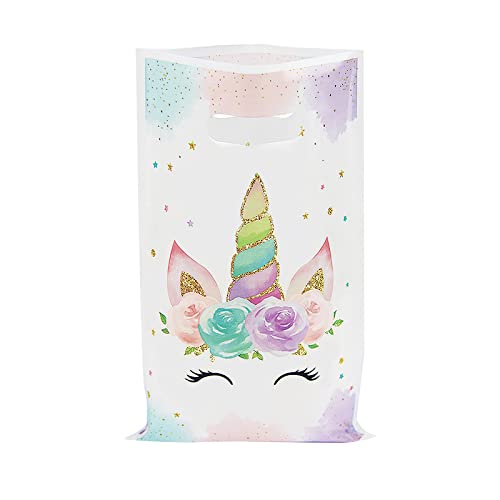 DaiUni 30 PCS Unicorns Goodie Bags Party Favor Bags with Handles for Kids Birthday - Image 1