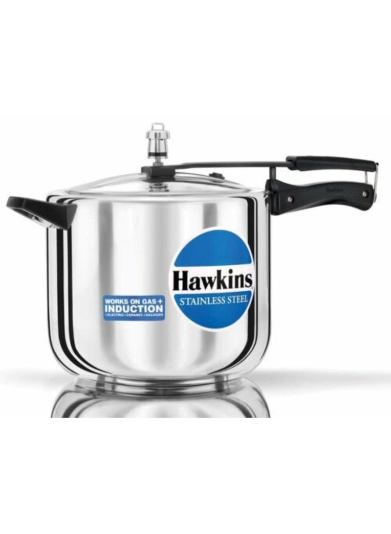 Hawkins Stainless Steel 10L Inner Lid Pressure Cooker Induction Compatible, 10 Liter (HSS10) - Image 1