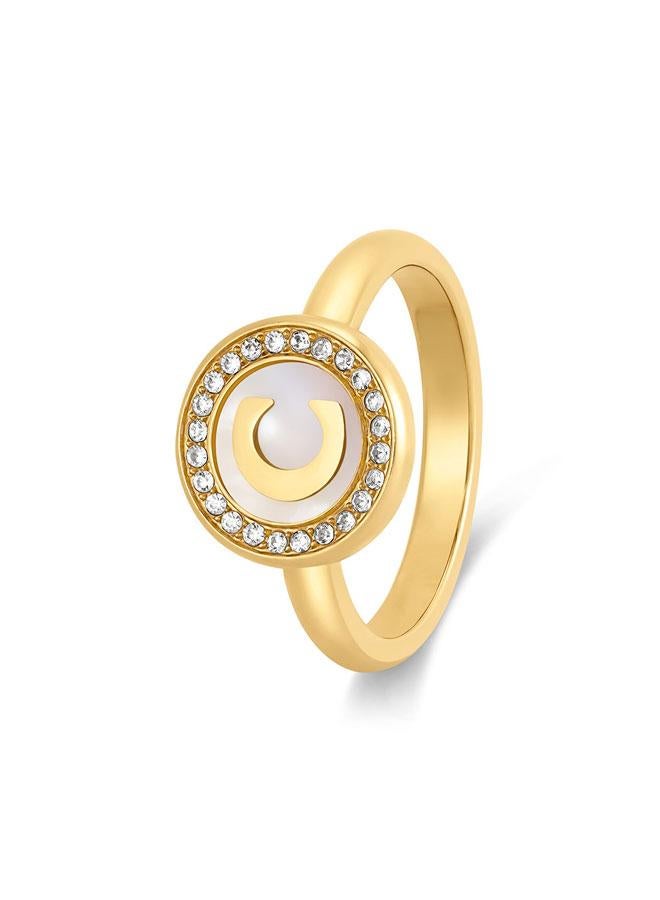 CERRUTI 1881 Raffaella Gold Plated Stainless Steel Ring for Women 54mm - Image 1