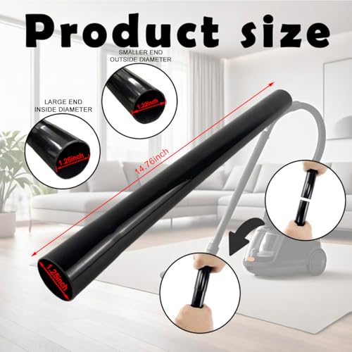 Frayot Vacuum Extension Tubes, 1.25 Inch Diameter, 14.76 Inch Length - Black | Compatible with 1-1/4 Inch Hose Wet/Dry Vacuum Cleaners | Versatile Tool (Black, 1P 14.76 ") - Image 2