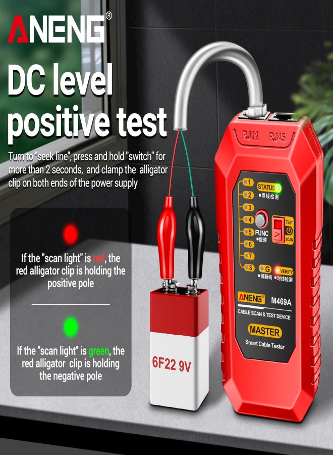 ANENG M469A Network Cable Finder Multifunctional Cable Finder Anti-Interference Testing Instrument Find The Break Point of Network Line And Check The Line - Image 5
