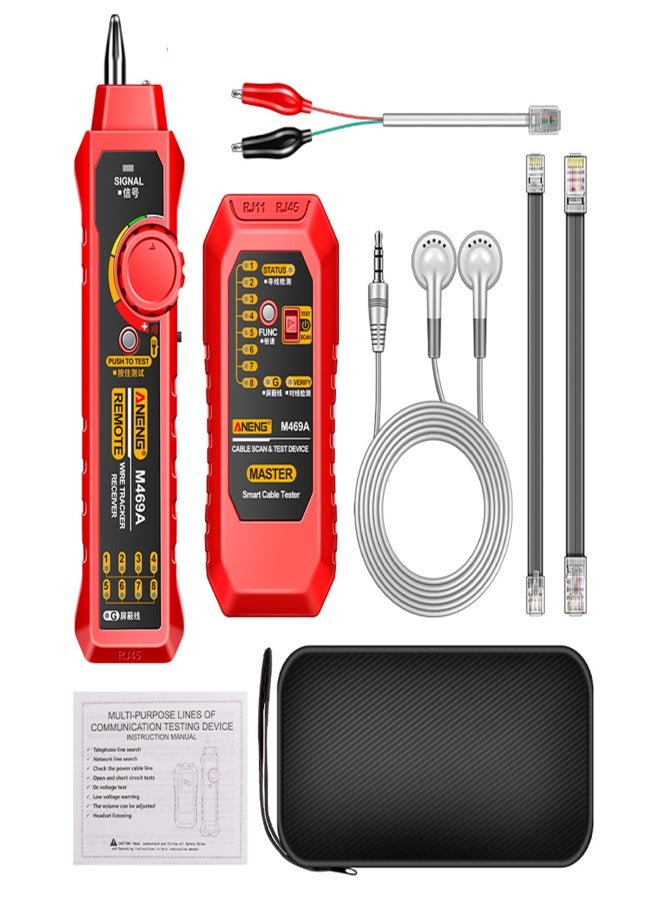 ANENG M469A Network Cable Finder Multifunctional Cable Finder Anti-Interference Testing Instrument Find The Break Point of Network Line And Check The Line - Image 1