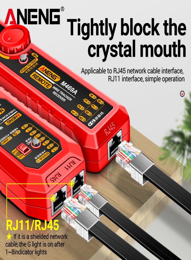 ANENG M469A Network Cable Finder Multifunctional Cable Finder Anti-Interference Testing Instrument Find The Break Point of Network Line And Check The Line - Image 3