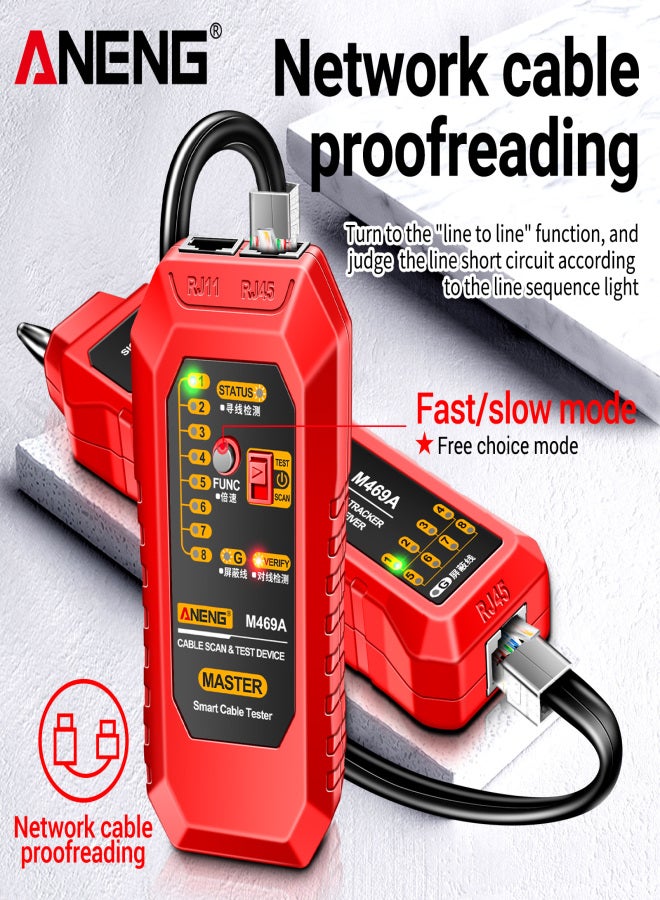 ANENG M469A Network Cable Finder Multifunctional Cable Finder Anti-Interference Testing Instrument Find The Break Point of Network Line And Check The Line - Image 4