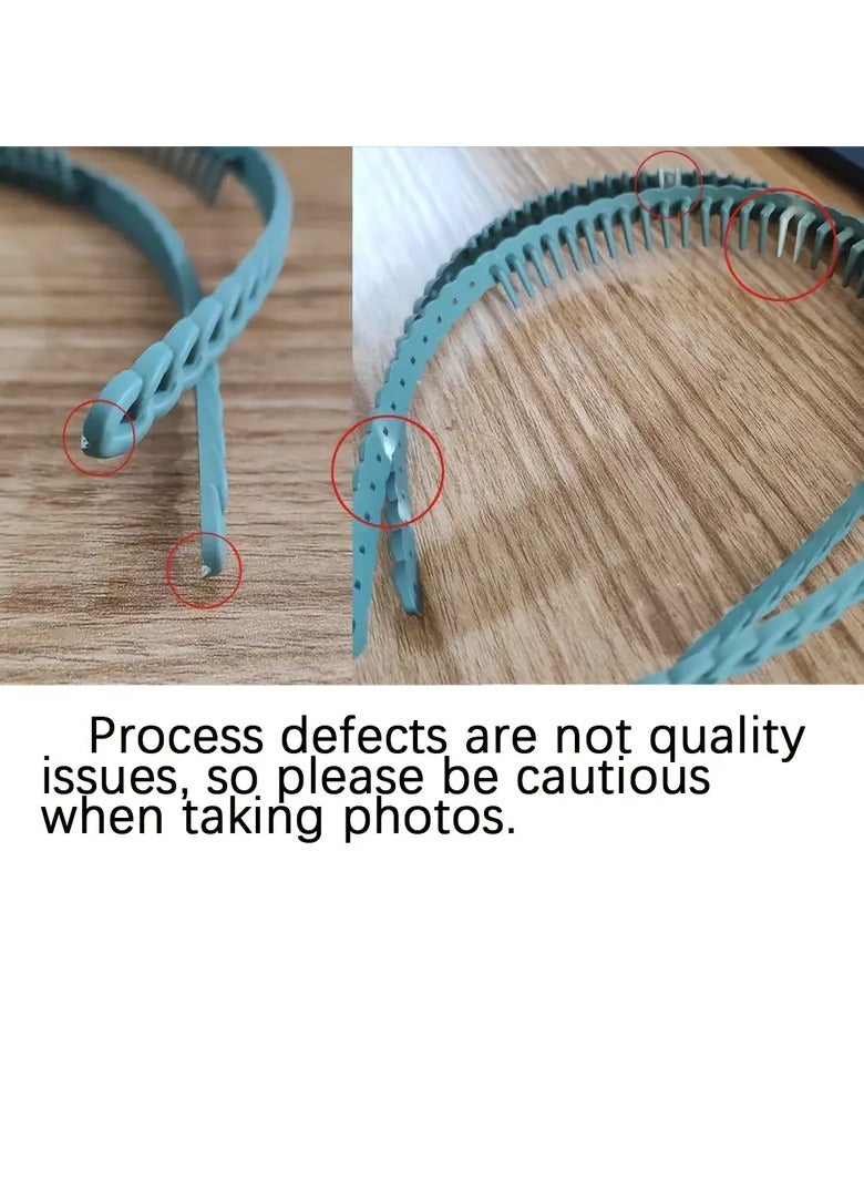 Goolsky 2pcs Non-Slip Twist Hairbands with Teeth - Solid Color, Fashionable Headbands for Women & Girls, Perfect for Face Washing & Styling - Image 2