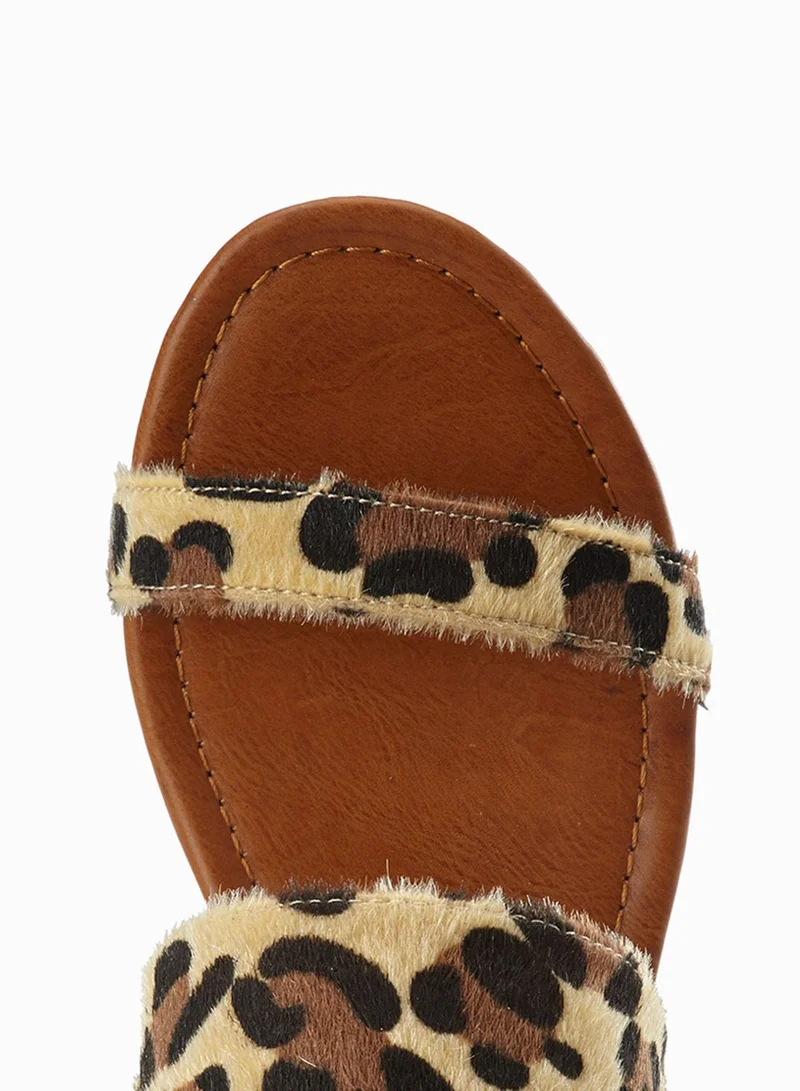 Xti Leopard Print Platform Sandals