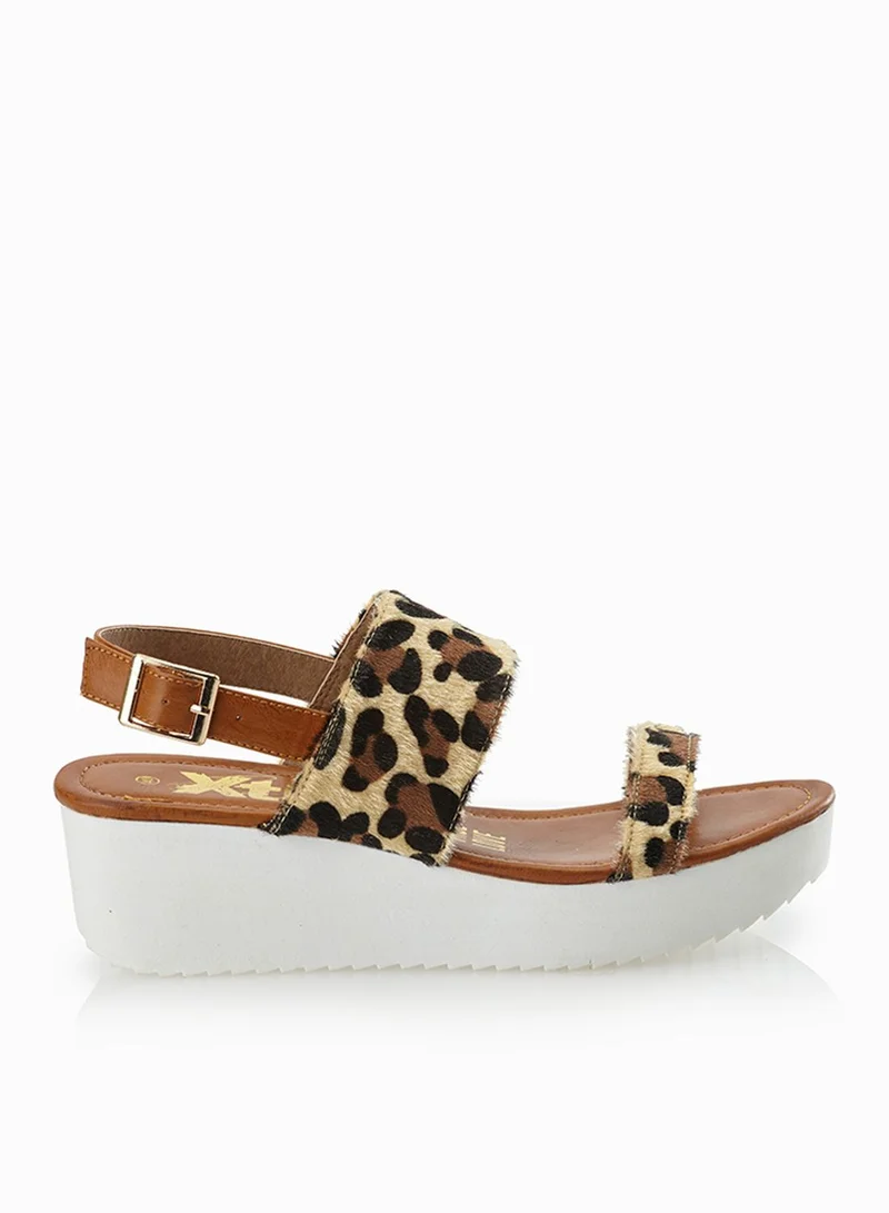 Xti Leopard Print Platform Sandals