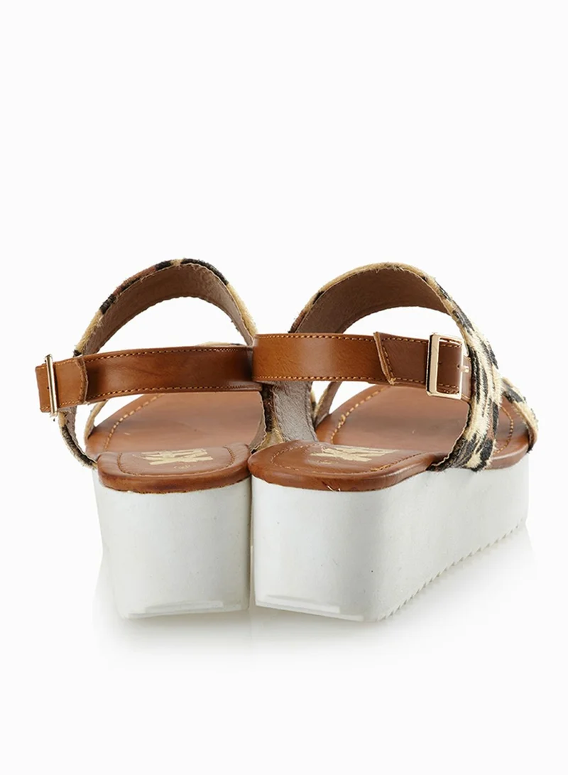 Xti Leopard Print Platform Sandals