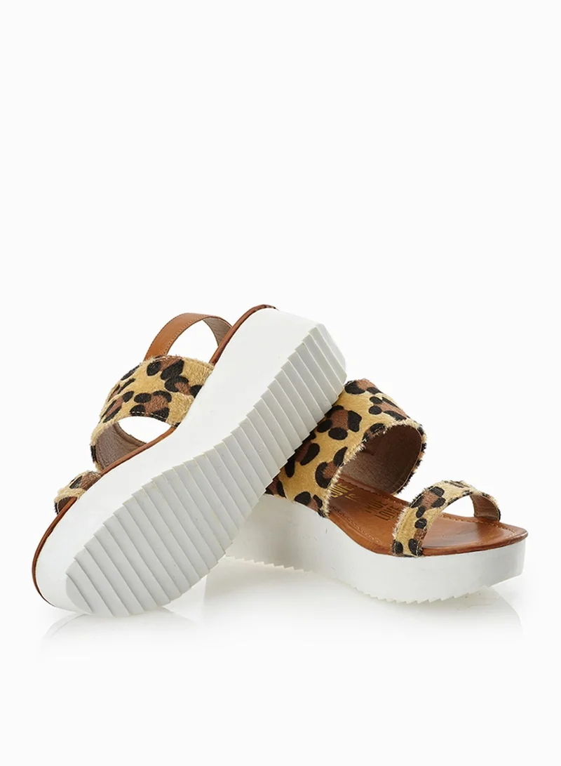 Xti Leopard Print Platform Sandals