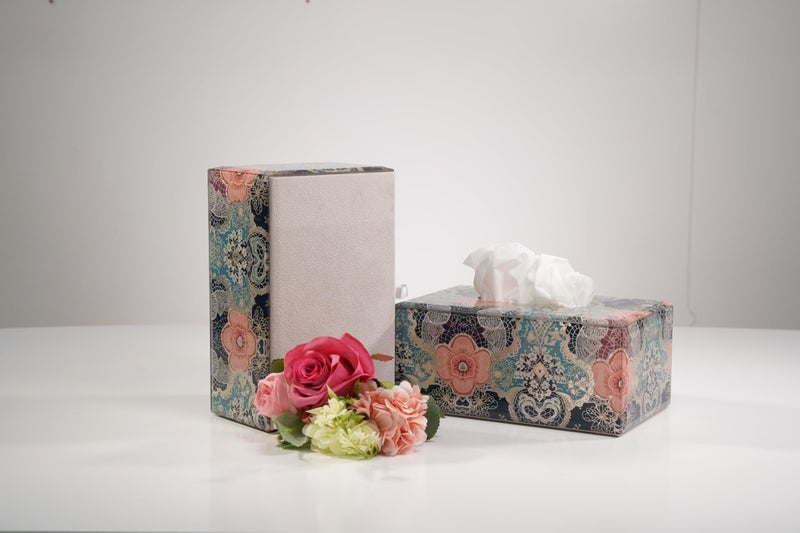 VINCA DECOR Colourful Elegance Glass Tissue Holder | Stylish Decorative Tissue Box with Intricate Floral & Lace Pattern, Perfect for Adding Sophistication to Home & Office Decor | - Image 5
