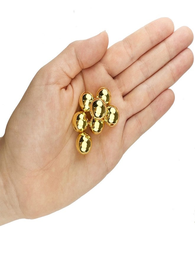 Craft Making Shop 90 Round Gold Acrylic Beads 14mm Diameter with 2.4mm Hole for Crafts - Image 2