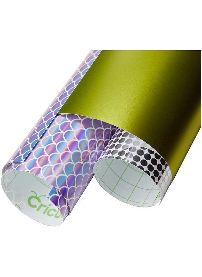 Cricut فسيفساء فينيلية دائمة فاخرة بمزيج حورية البحر مقاس 12 × 12، 4 أوراق  - Image 5