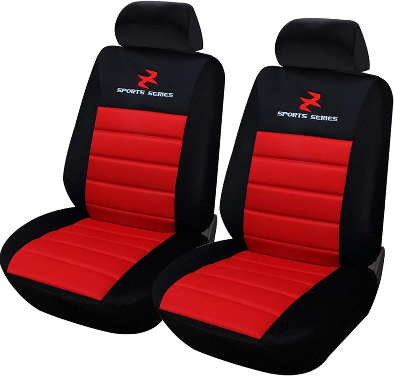 eSituro Car Seat Covers Van Seat Protector Cover Universal type Front Pair Red