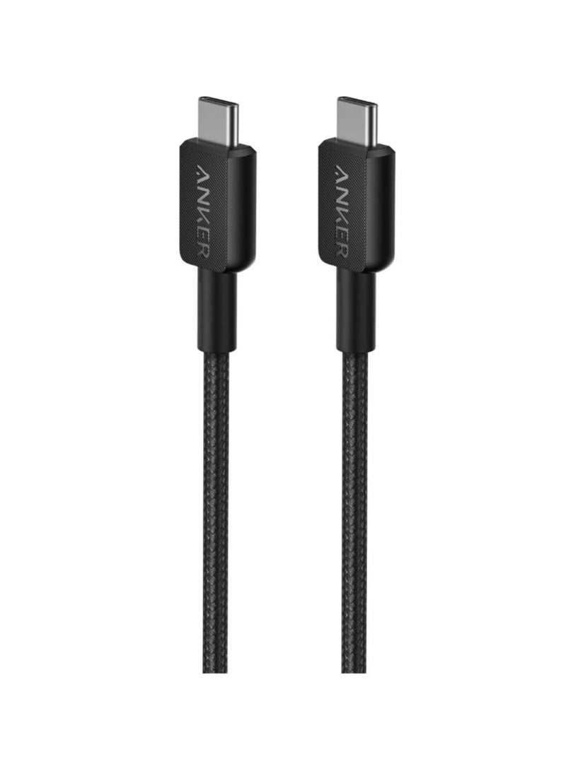 USB-C To USB-C Cable 60W, 0.9 Meters, For Devices With USB-C Port, 322 Black  - Image 1