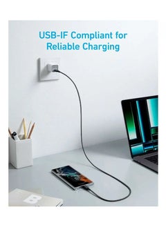 Generic USB-C To USB-C Cable 60W, 0.9 Meters, For Devices With USB-C Port, 322 Black  - Image 2